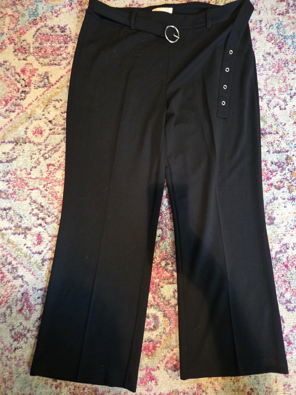 NWT Black Women's Dress Pants With Belt XL